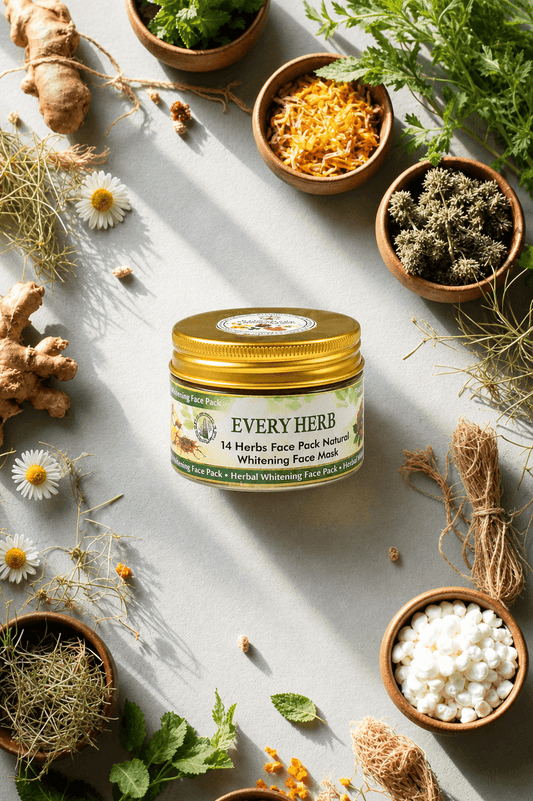 14 Herbs Face Pack Natural Whitening Face Mask